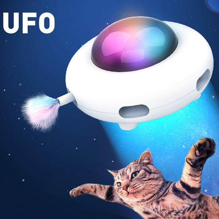 UFO ELECTRIC FEATHER AUTOMATIC FUNNY CAT TOYS
