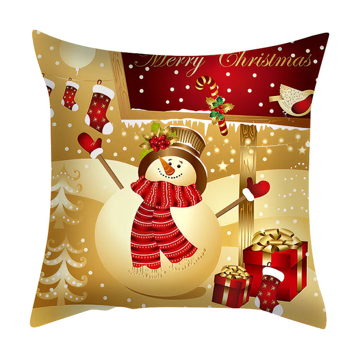 Santa Claus Snowman Pillow