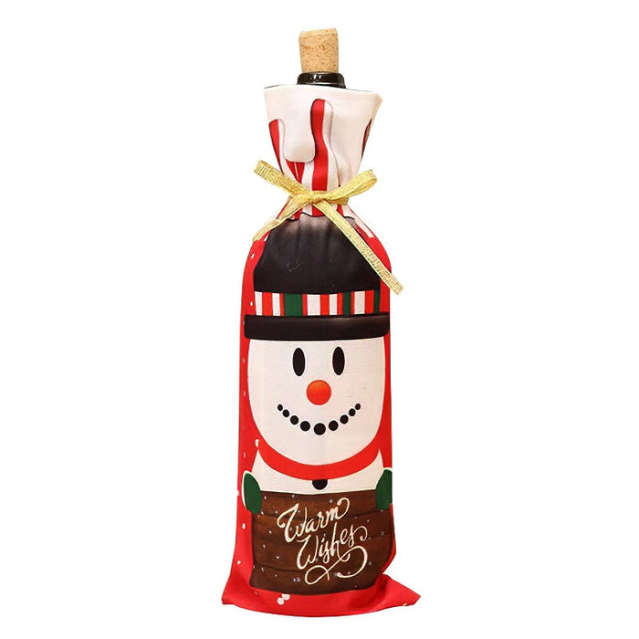 Christmas Wine Decorative Bag