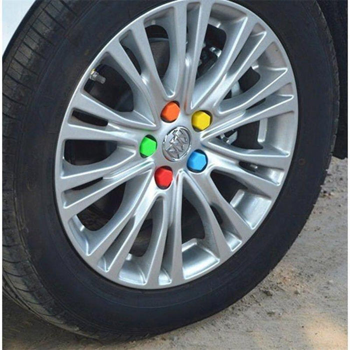 20pcs Silicone Wheel Lug Nut Covers Hub Screws Rim Bolts Anti-Rust Tire Screw Covers Protect Car Universal Trim(CAR92）