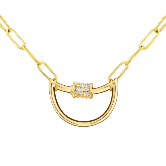 MLYJ Rotating Diamond Tassel Necklace