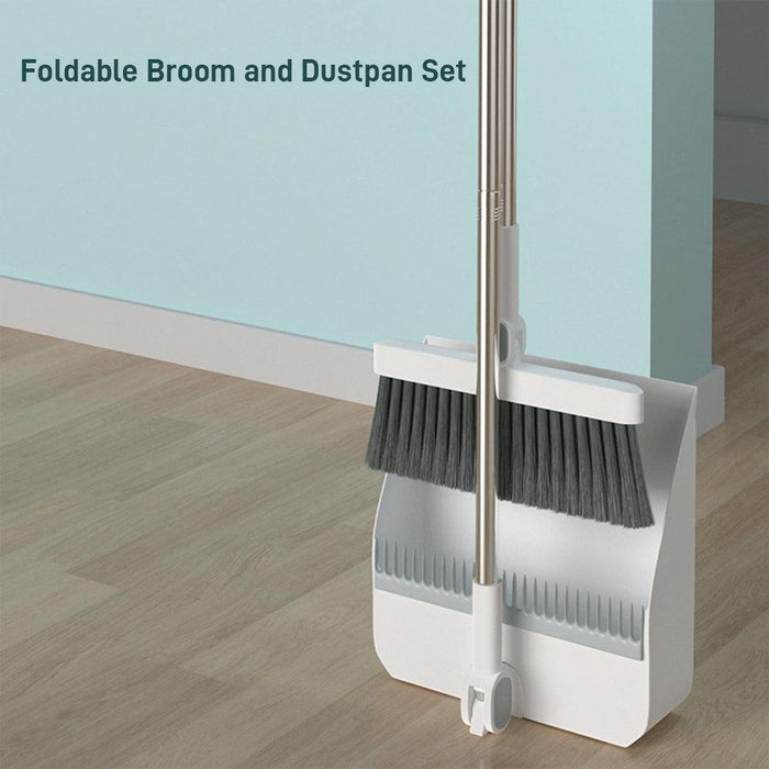 Foldable Broom and Dustpan Set