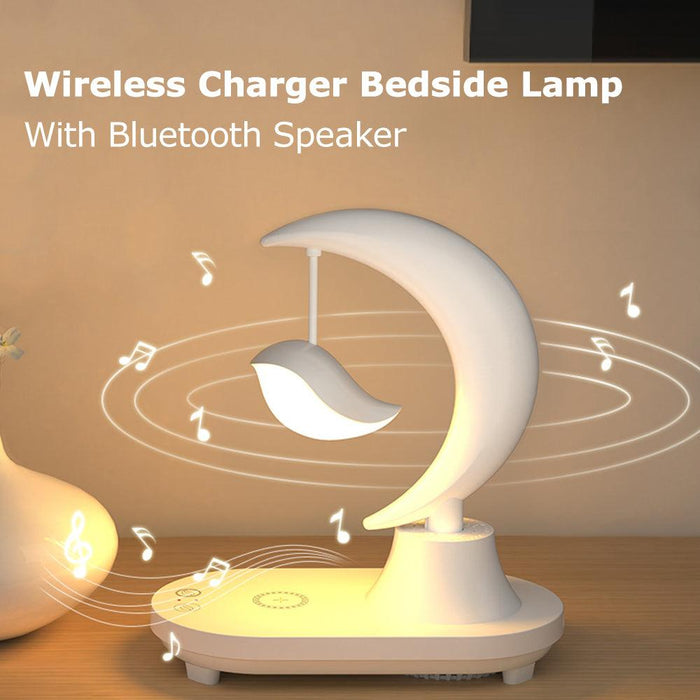 Wireless Charger Table Lamp, Bedside Lamp with USB Port and Wireless Charging Pad