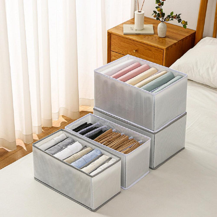 Drawer Organizers Dividers Collapsible Cabinet Closet Storage Boxes for Underwear, Socks, T-shirts, Jeans