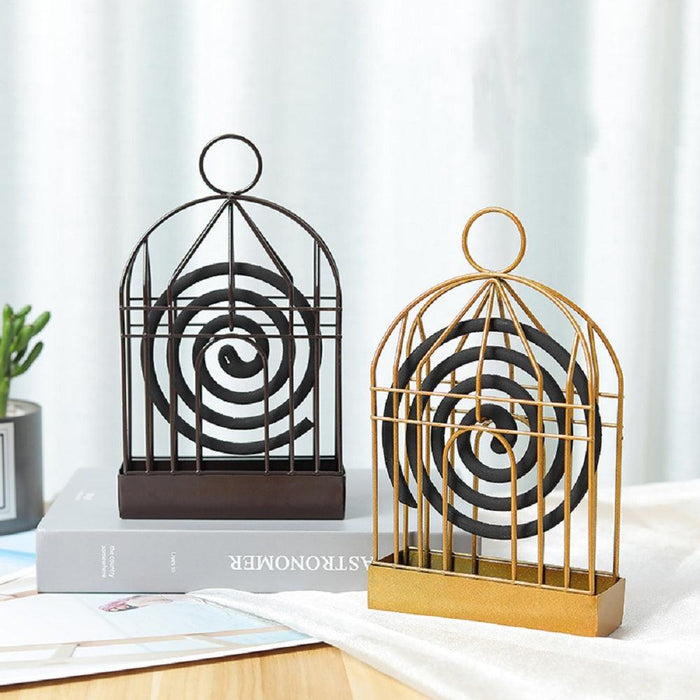 Mosquito Coil Holder Incense Holder Retro Portable Iron Mosquito Coil & Incense Burner Metal Frame