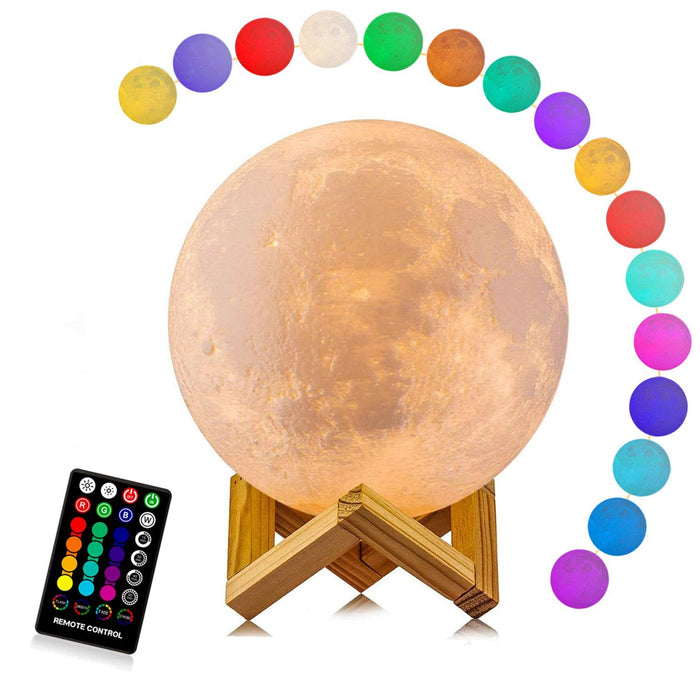 SEESEEGIFT-A 16 Colors LED 3D Moon Light