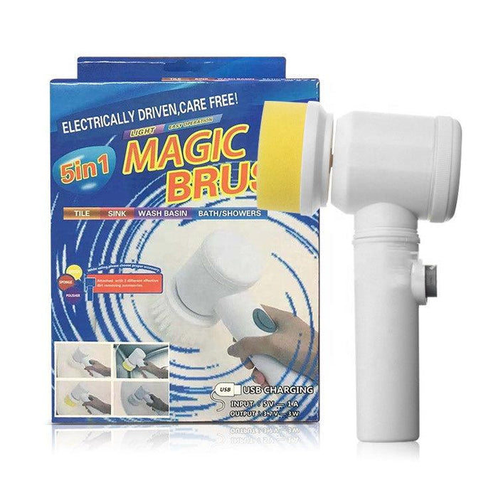Electric Cleaning Brush, Magic Power Scrubber with 4 Brush Heads