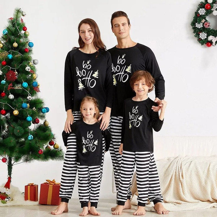 Christmas Alphabet Pattern Parent-child Pajamas Set 