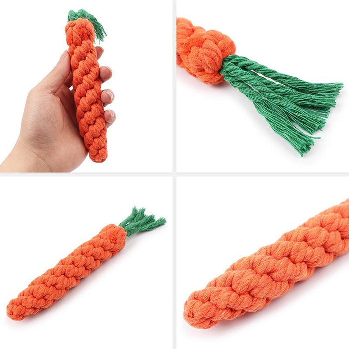 COTTON ROPE CARROT WOVEN TOY