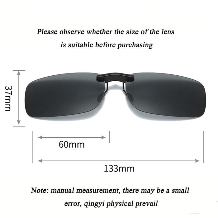 2-piece Clip-on Polarized Night Vision Driving Glasses Blue Light Blocking Anti-glare UV-400 Blocker Worn Over Prescription Glasses(CAR39)