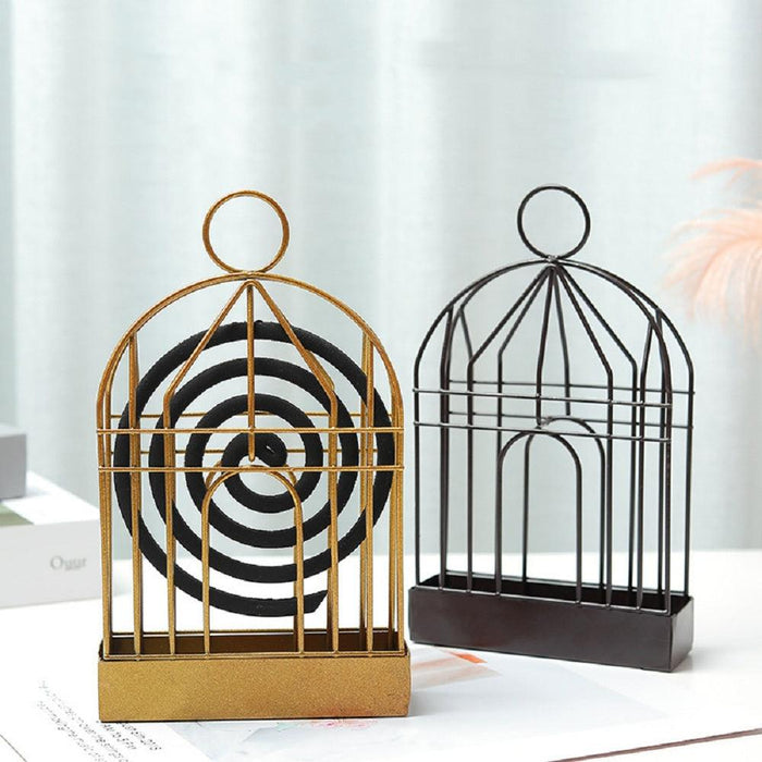 Mosquito Coil Holder Incense Holder Retro Portable Iron Mosquito Coil & Incense Burner Metal Frame