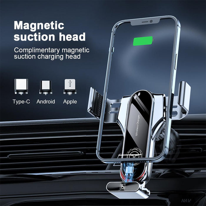 Wireless Car Charger Mount Infrared Sensor Auto-Sensing15W Fast Wireless Car Phone Holder
