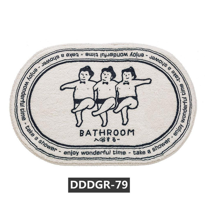 Bathroom Rug Non Slip Cute Bath Mat Soft Shower Rug Plush Microfiber Water Absorbent Thick Shaggy Floor Mats, Machine Washable