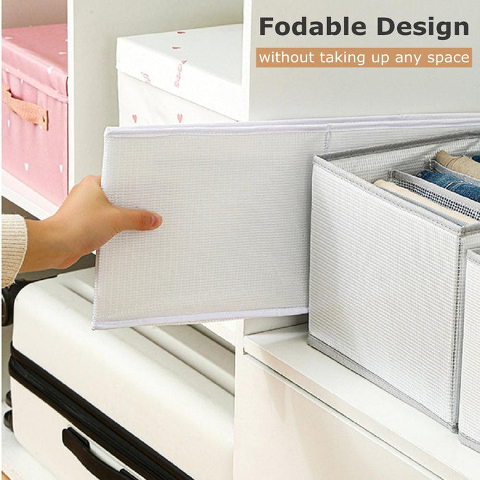 Drawer Organizers Dividers Collapsible Cabinet Closet Storage Boxes for Underwear, Socks, T-shirts, Jeans