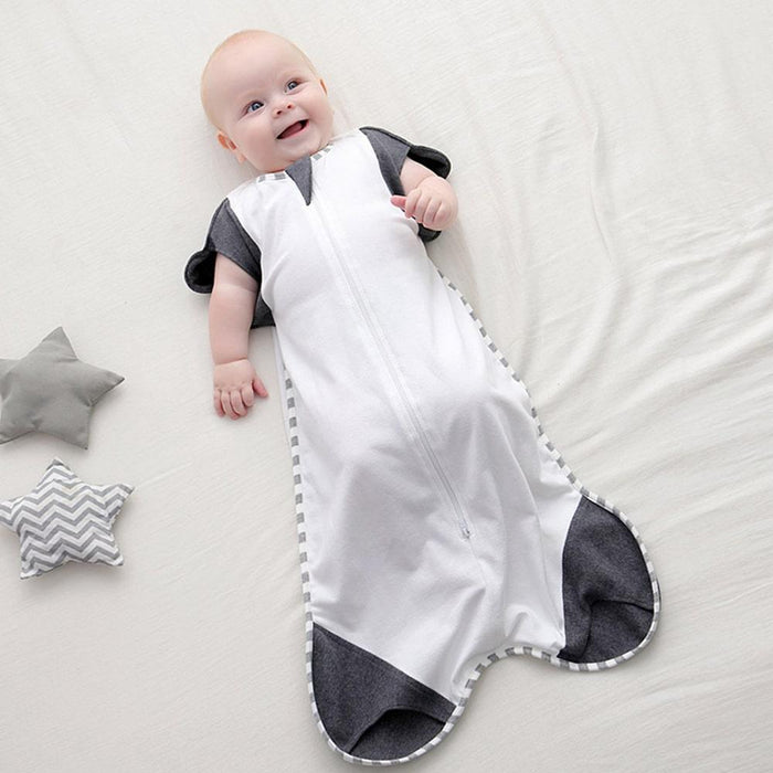 Zigjoy Baby Transition 2 in 1 Swaddle Newborn Sleepsack Wearable Blanket with 2-Way Zipper 100% Cotton