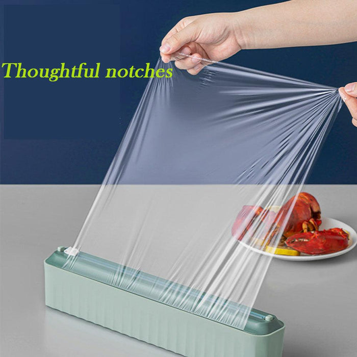 Cling Film Box Cutter Neatly Cut Magnetic Strip Adsorption Cling Film Cutter Kitchen Essential Supplies