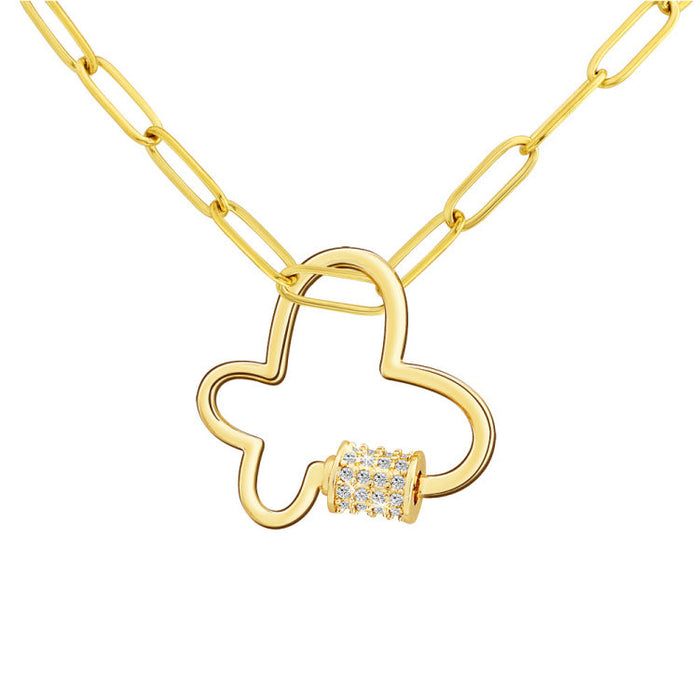 MLYJ Rotating Diamond Tassel Necklace