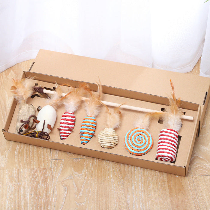 Sisal Feather Toy-Weekly Gift Box