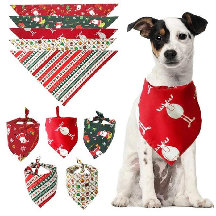 MeetClaw Christmas Bandanas Collar For Pets