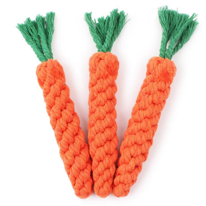 COTTON ROPE CARROT WOVEN TOY