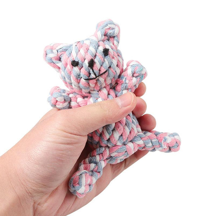 COTTON ROPE BEAR WOVEN TOY