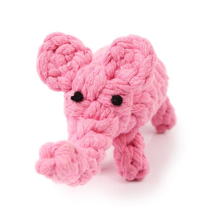 COTTON ROPE ELEPHANT WOVEN TOY