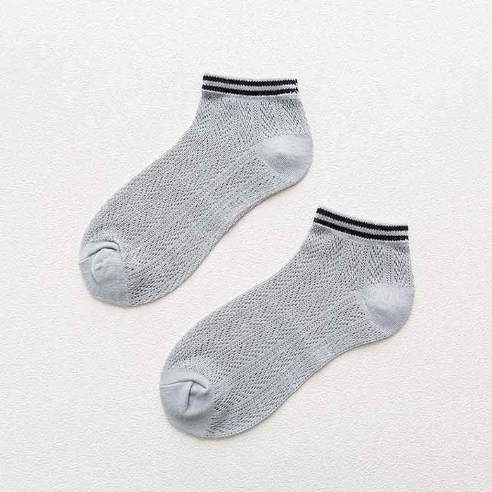 Shallow hollow out ultra-thin breathable mesh boat socks