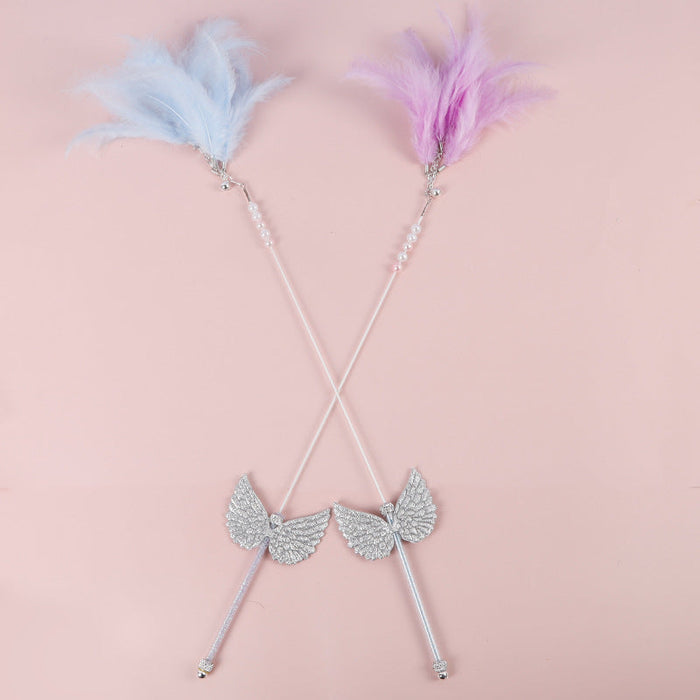 Feather Angel Wings Make-fun Cat Stick