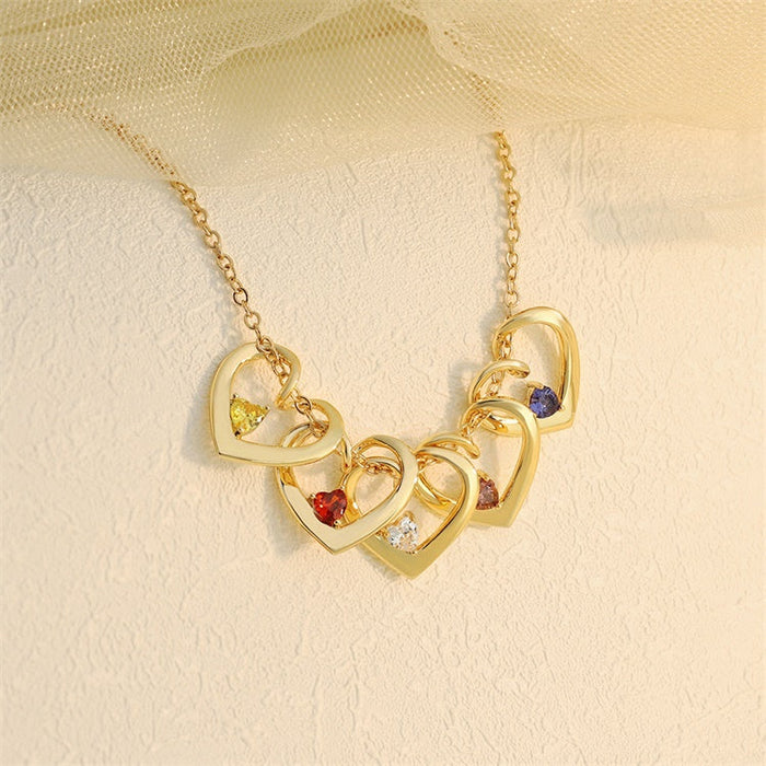 MLYJ Twisted Diamond Peach-heart Pendant
