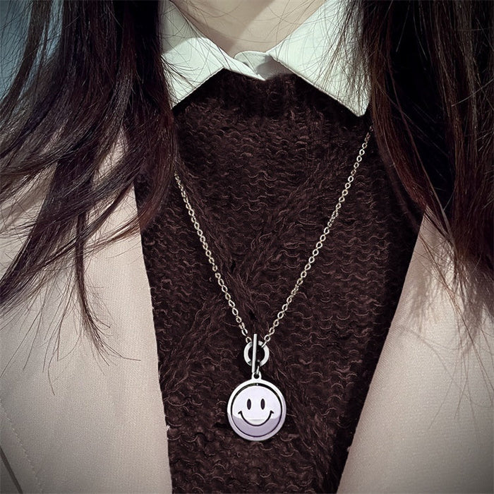 360° Rotating Smiley Necklace