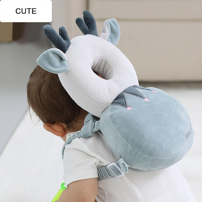 Children's Anti-fall Pillow 3D Breathable Fabric Crystal Velvet Shape Various Baby Back Wear Breathable All Seasons Available Learning to Walk Head Protection Pad