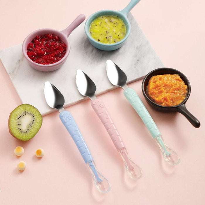 2 Pcs Baby Feeding Supplies Baby Fruit Spoon Food Feeder
