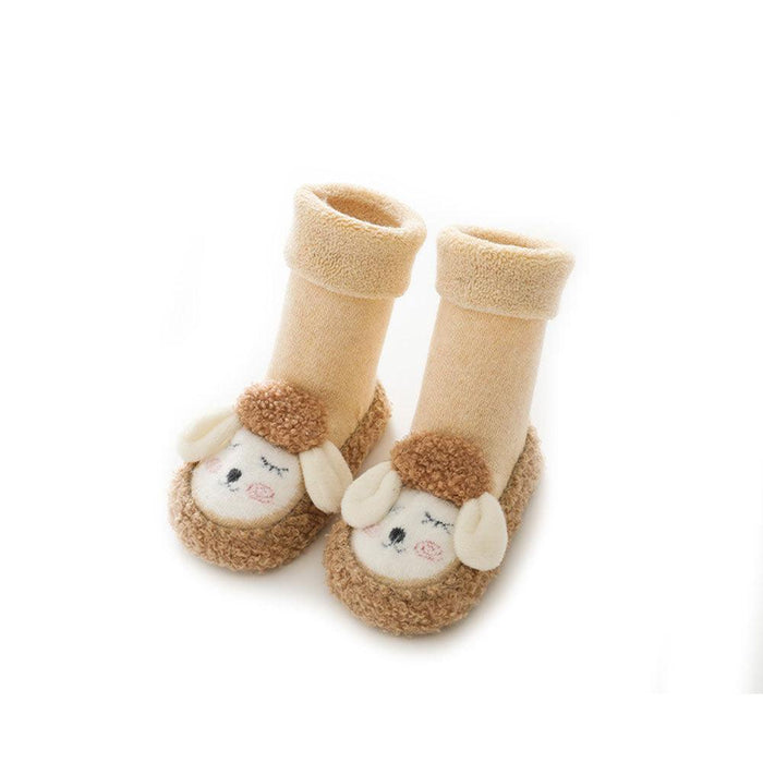 Baby Floor Socks Combed Cotton Stitching Four Colours Four Models 0-3 Years Old baby Socks Shoe Covers Autumn and Winter Terry Thickened Cartoon Non-slip