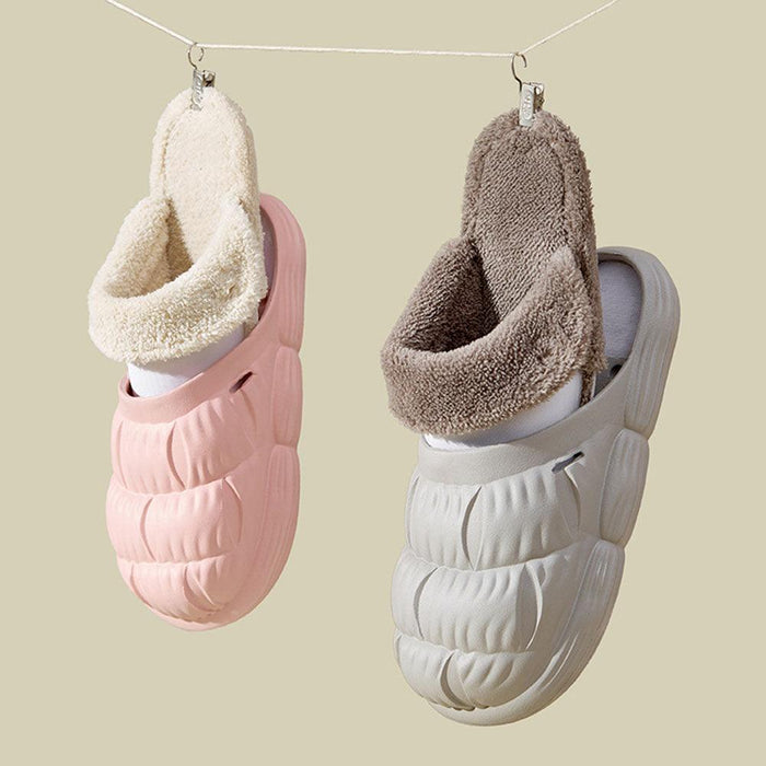 Removable Cotton Slippers in A Variety of Colours for Men and Women in the Autumn and Winter at Home With A Thick Bottom  Waterproof and Easy to Clean Warm Slippers