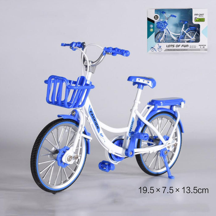Bicycle Model Ornaments Car Mini Simulation Mountain Bike Metal Toys Creative Alloy Home Office Car Decoration(CAR73）