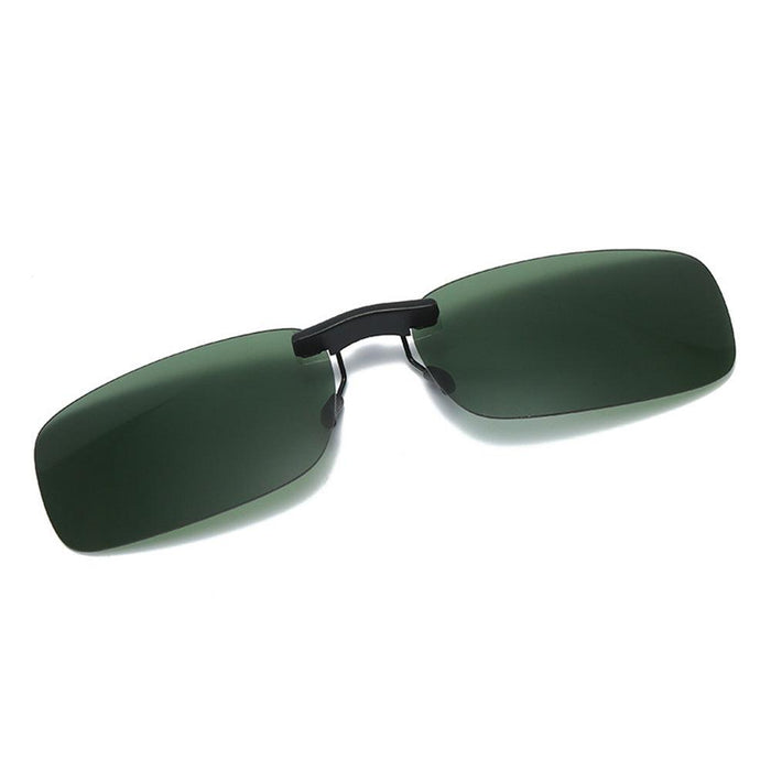 2-piece Clip-on Polarized Night Vision Driving Glasses Blue Light Blocking Anti-glare UV-400 Blocker Worn Over Prescription Glasses(CAR39)