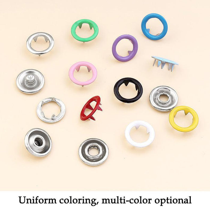Color Hollow Buckle Five-claw Buckle 10 Colors + Installation Tool Pliers Infant Children's Baby Four-in-one Buckle Five-claw Buckle