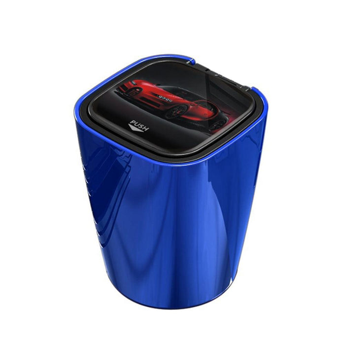 Car Ashtray, Portable LED Blue Light Car Ashtray, Removable Stainless Steel Smokeless Ashtray With lid(CAR42)