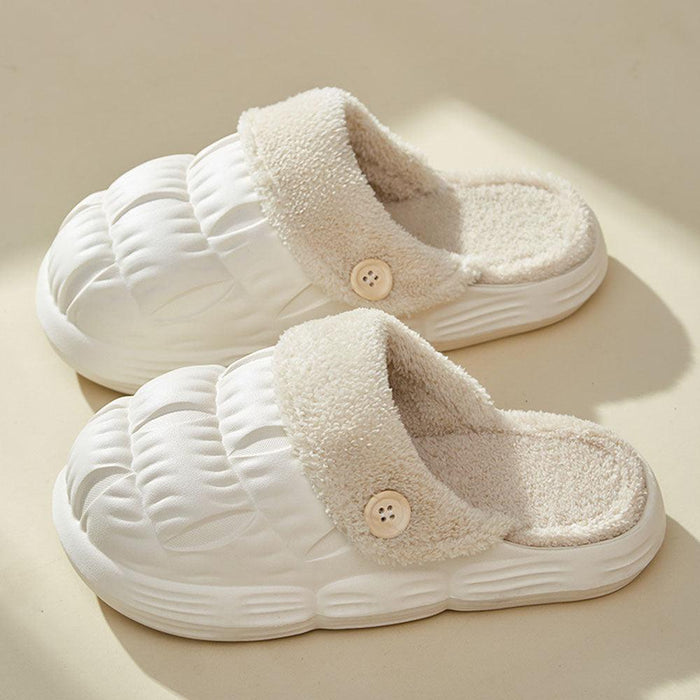 Removable Cotton Slippers in A Variety of Colours for Men and Women in the Autumn and Winter at Home With A Thick Bottom  Waterproof and Easy to Clean Warm Slippers