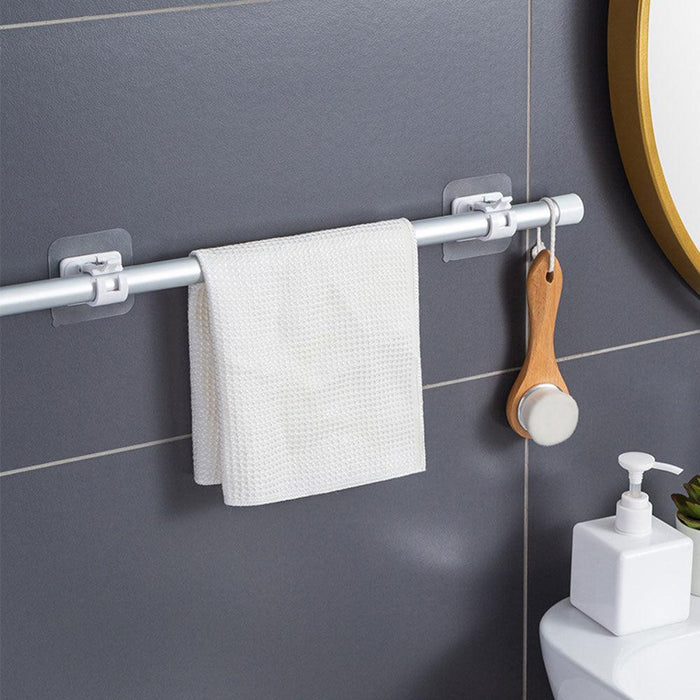 6Pcs Shelf Adhesive Hooks Sticker for Towel Rack Clip Bathroom