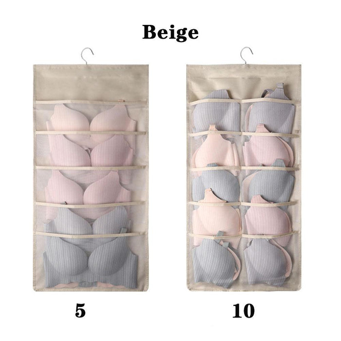 Underwear Storage Bag Wall Mounted Various Types Three Colours Available on Both Sides for Easy Storage