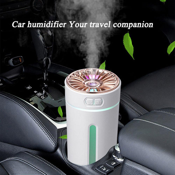 Portable USB Car Aromatherapy Humidifier, 7 Color Light Mini Humidifier, Portable Silent Plant Humidifier(CAR76）