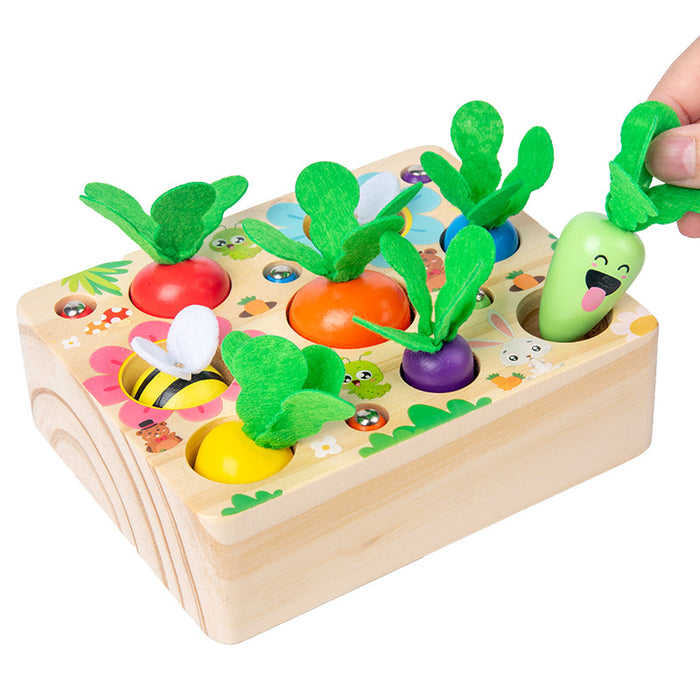 Wooden Harvest Carrot Toy Set