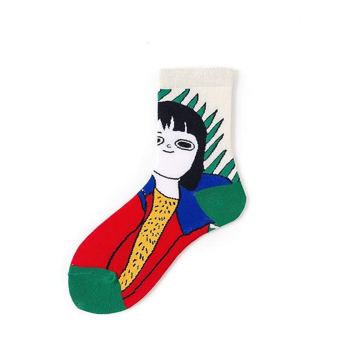 Korean Weird and interesting Girl Socks