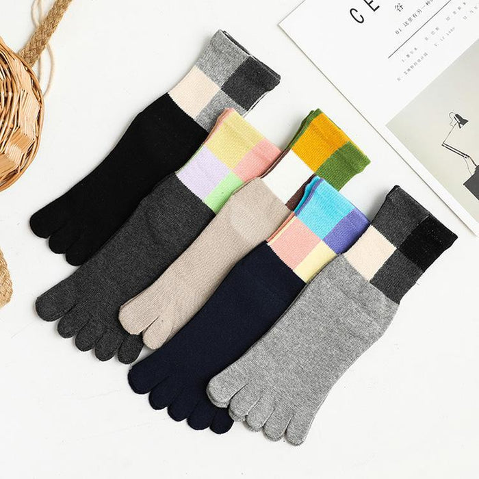 Lady's Four Color Top Toe Socks
