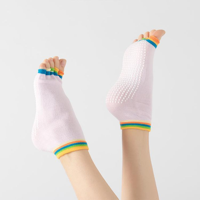 Color Open Toes Yoga Socks