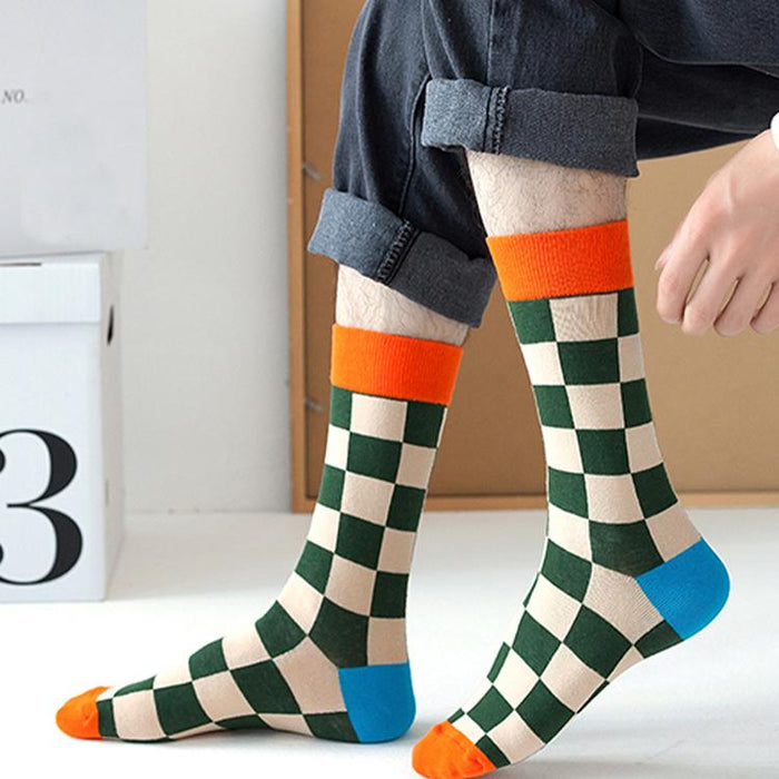 Checkered Jenga Socks