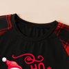 Santa Claus Plaid Printed Parent-child Pajama Set (with pet dog clothes)
