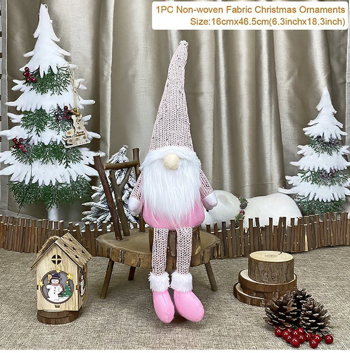 Gnome Christmas Faceless Doll- Long Legs