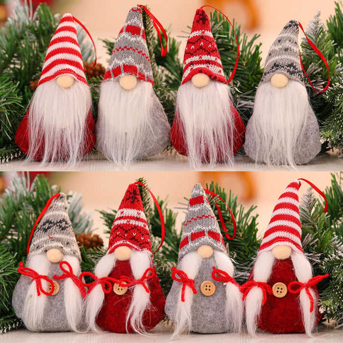 Gnomes Christmas Tree Ornaments Set of 8